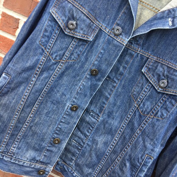 Red Camel Denim Trucker Jacket Mens XL Button Closure Dark Wash - Picture 4 of 14